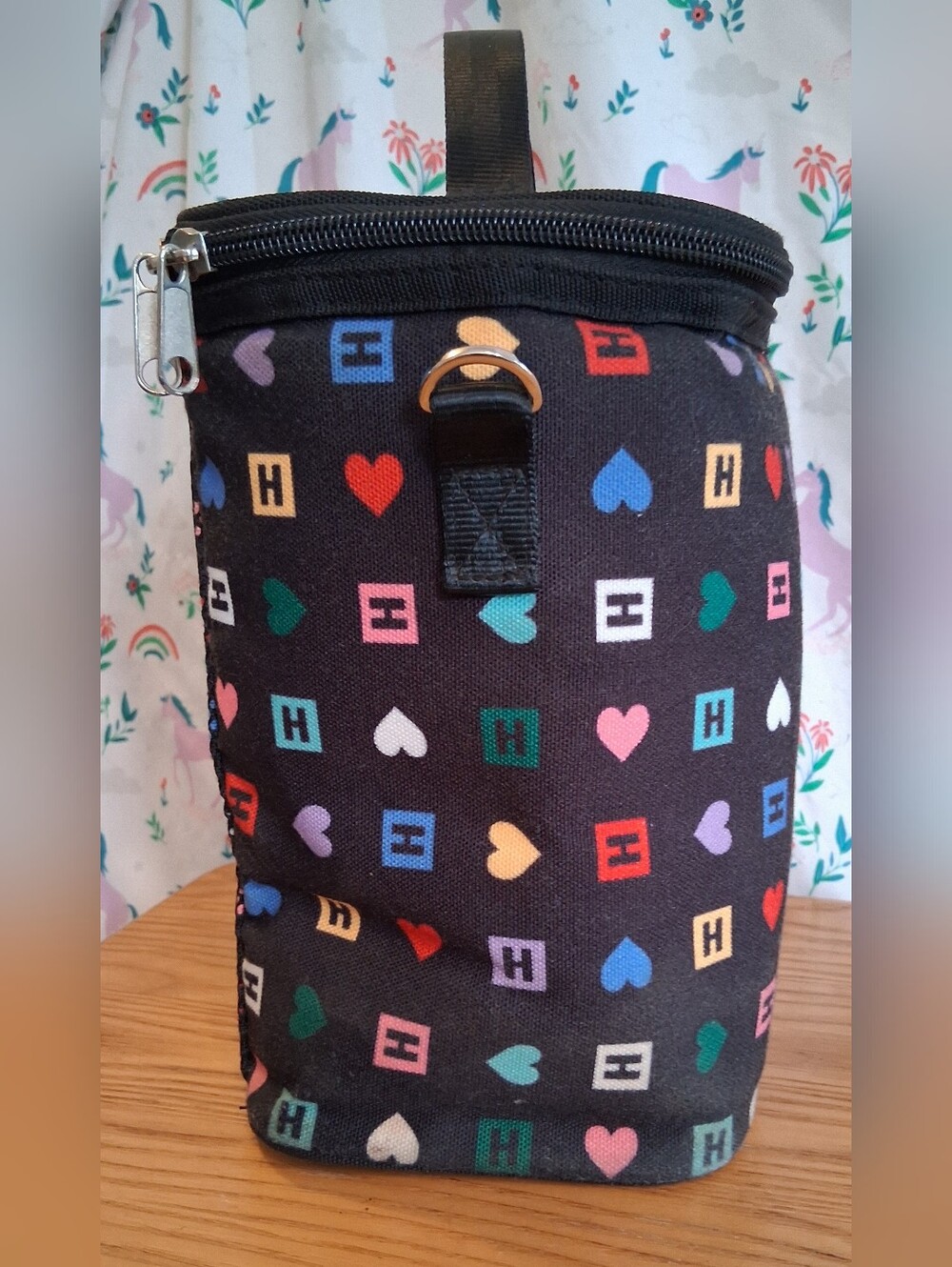 EUC Harveys Heart Print Snack & Go Cotton School Work Beach Lunch Box Bag - Picture 5 of 8